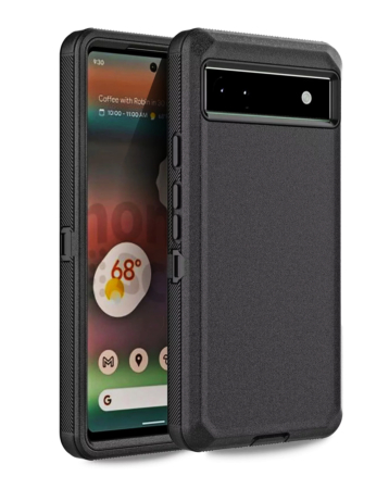 Heavy Duty Case for Google Pixel 6 (BLACK) (Only Ground Shipping)