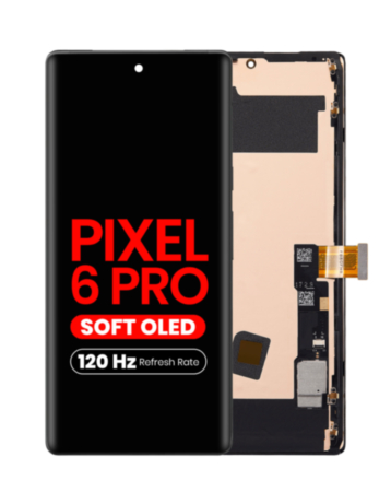 OLED Assembly with Frame for Pixel 6 Pro (Without Fingerprint Sensor) (Aftermarket Pro Soft Oled / 120HZ)