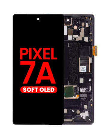 OLED Assembly with Frame for Pixel 7A (Without Fingerprint Sensor) (Aftermarket OLED)