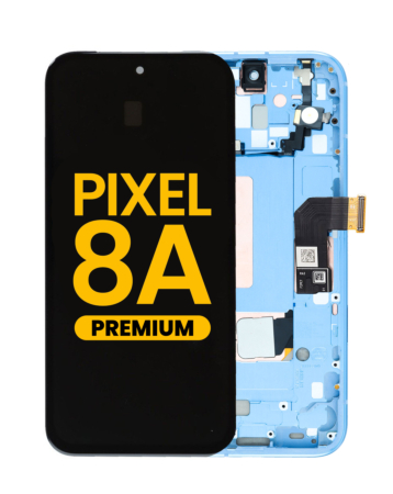 OLED Assembly with Frame (with Finger Print Sensor) for Google Pixel 8A (BAY) (Premium)