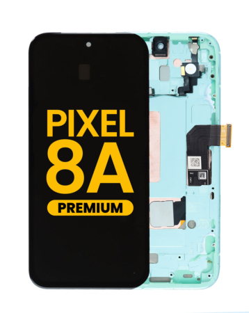 OLED Assembly with Frame (with Finger Print Sensor) for Google Pixel 8A (ALOE) (Premium)