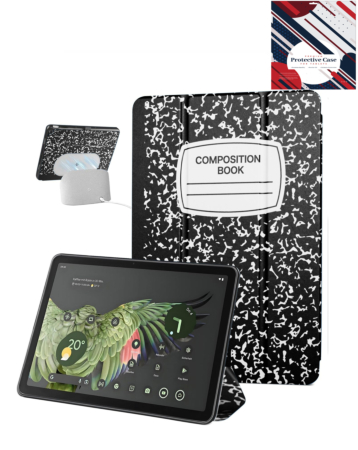 Old Style Notebook Design Case for Google Pixel Tablet 11'' (2024) - COMPOSITION BOOK (Only Ground Shipping)