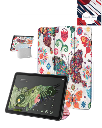 Old Style Notebook Design Case - for Google Pixel Tablet 11'' (2024) - BUTTERFLY (Only Ground Shipping)