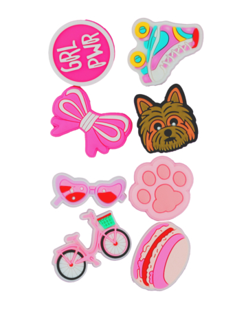 Fashion Charms Set for Handle Cases (8 Piece Set) - GIRL 1 (Only Ground Shipping)