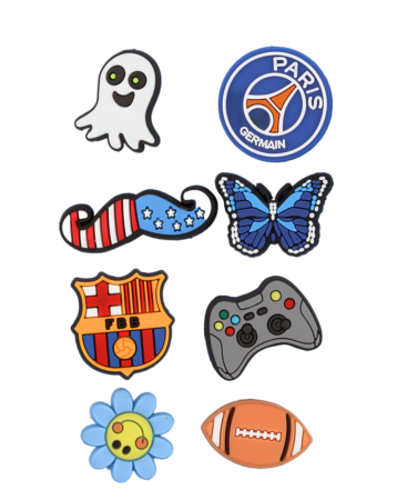 Fashion Charms Set for Handle Cases (8 Piece Set) - BOY 3 (Only Ground Shipping)