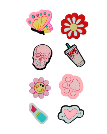 Fashion Charms Set for Handle Cases (8 Piece Set) - GIRL 3 (Only Ground Shipping)