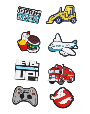 Fashion Charms Set for Handle Cases (8 Piece Set) - BOY 4 (Only Ground Shipping)