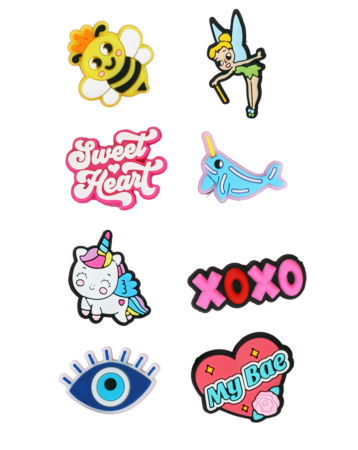 Fashion Charms Set for Handle Cases (8 Piece Set) - GIRL 4 (Only Ground Shipping)