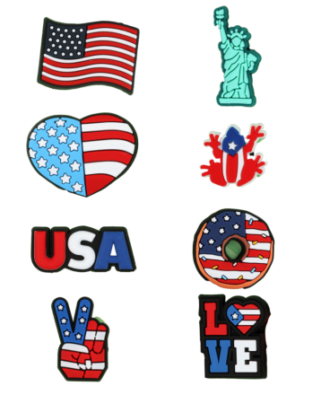 Fashion Charms Set for Handle Cases (8 Piece Set) - MIX 4 (Only Ground Shipping)