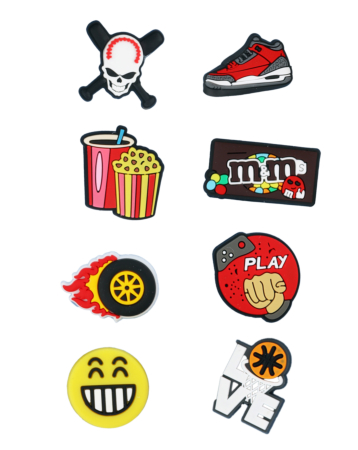 Fashion Charms Set for Handle Cases (8 Piece Set) - BOY 5 (Only Ground Shipping)