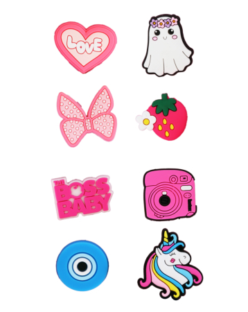 Fashion Charms Set for Handle Cases (8 Piece Set) - GIRL 6 (Only Ground Shipping)