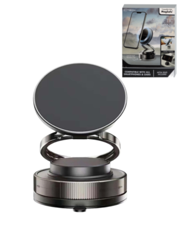 Slim & Portable Foldable Magnetic Car Mount with Secure Lock Suction (Only Ground Shipping)