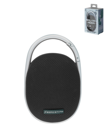 Splash HOOK - Portable Speaker with Clip - BLACK (Only Ground Shipping)