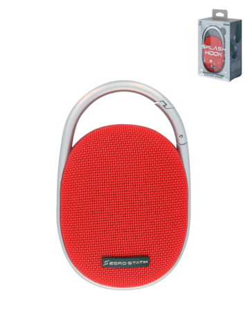 Splash HOOK - Portable Speaker with Clip - RED (Only Ground Shipping)