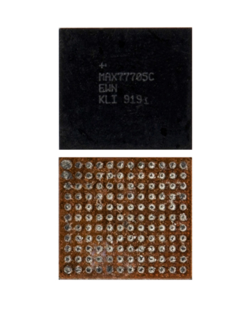 Buy the small power supply IC / charger IC (MAX77705C) for Galaxy S10, S10E, S10 Plus, 5G, Note 9, Note 10, Note 10 Plus, Note 20 5G, S20 Ultra 5G, S20 FE, S21 5G, S22, S22 Ultra, S23 Plus, and S23 Ultra.