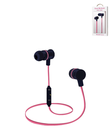 Bluetooth Earbuds - PINK STRIPE & GRAY (Only Ground Shipping)