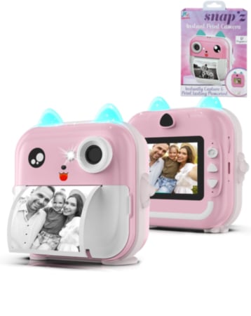 SNAP'Z Instant Print Digital Camera (12 Mpx) with Sticker Roll (PINK) (Only Ground Shipping)
