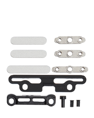 Full Button And Bracket Set for iPad Pro 11" 5th Gen (2024) / Pro 13" 7th Gen (2024) (11 Piece Set) (SILVER)