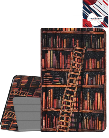 Old Style Notebook Design Case - Library for iPad Air 11 2024 / 10 2022 (10.9") / Air 4 / Air 5 / Pro 11 (1st / 2nd / 3rd / 4th) (Only Ground Shipping)