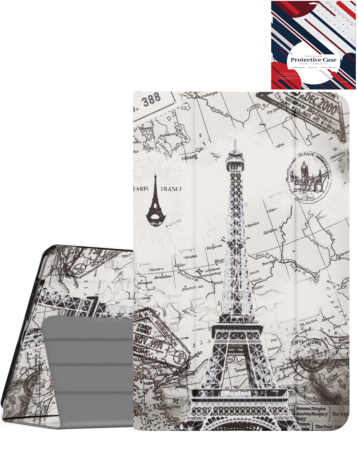 Old Style Notebook Design Case - Eiffel Tower for iPad Air 11 2024 / 10 2022 (10.9") / Air 4 / Air 5 / Pro 11 (1st / 2nd / 3rd / 4th) (Only Ground Shipping)