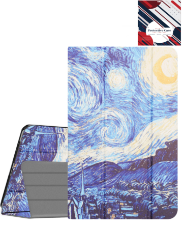 Old Style Notebook Design Case - Starry Night for iPad Air 11 2024 / 10 2022 (10.9") / Air 4 / Air 5 / Pro 11 (1st / 2nd / 3rd / 4th) (Only Ground Shipping)