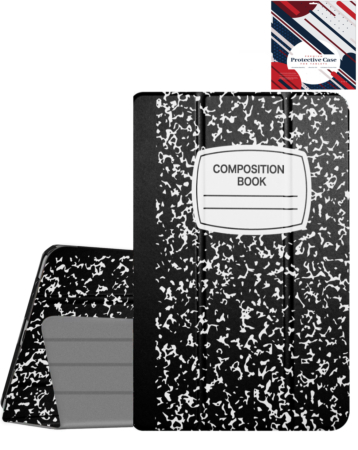 Old Style Notebook Design Case - Composition Book for iPad Air 11 2024 / 10 2022 (10.9") / Air 4 / Air 5 / Pro 11 (1st / 2nd / 3rd / 4th) (Only Ground Shipping)