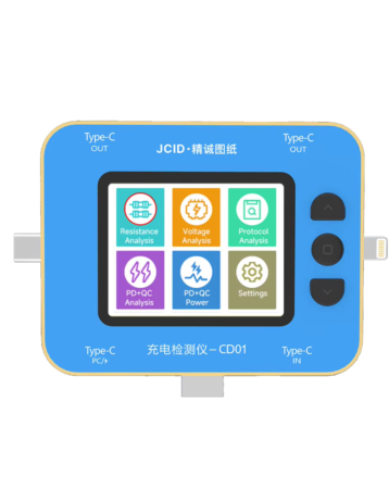 JCID CD01 Charging Detector with JC Drawing Type-C Lightning Port