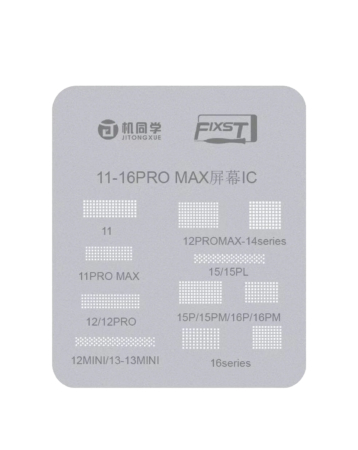 JITONGXUE LCD Screen IC Flex Cable Protection Stencil for iPhone 11 to 16 Pro Max
