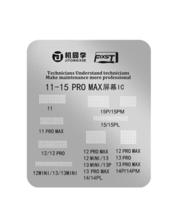 JITONGXUE Screen IC Cable Protection Planting Tin Mesh For iPhone 12PM / 13P / 13PM / 14P / 14PM / 15P / 15PM (Not Returnable)