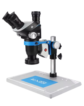 Kaisi S8 Trinocular Stereo Microscope 6.5x-52x Magnification with Base Plate (Only Ground Shipping)