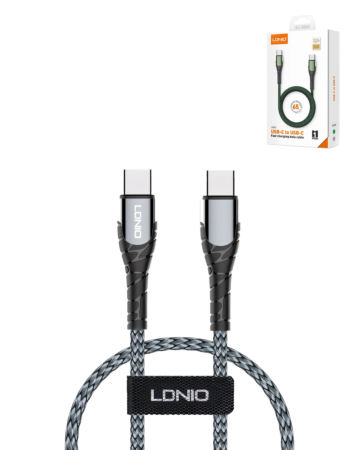 LDNIO LC101 USB C-C Fast Charging Data Cable (GRAY) (3ft) (68W) (Only Ground Shipping)