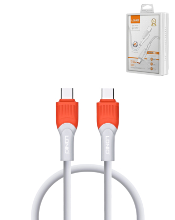 LDNIO LC601 USB C-C Charging Cable (ORANGE) (3ft) (100W) (Only Ground Shipping)