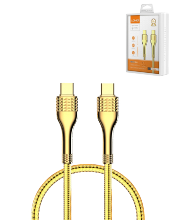 LDNIO LC652c USB C-C Fast Charging Cable (3ft) (100W) (GOLD) (Only Ground Shipping)