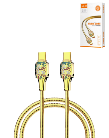 LDNIO LC881c PD-3.1 USB C-C Fast Charging Cable (GOLD) (6ft) (65w) (Only Ground Shipping)