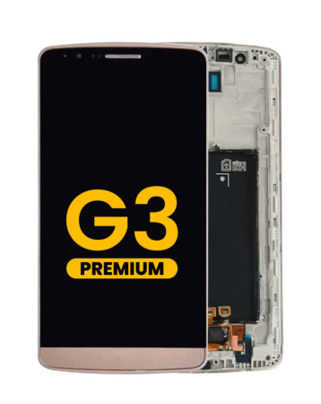 LCD Assembly with Frame for LG G3 (D850) (GOLD) (Premium)