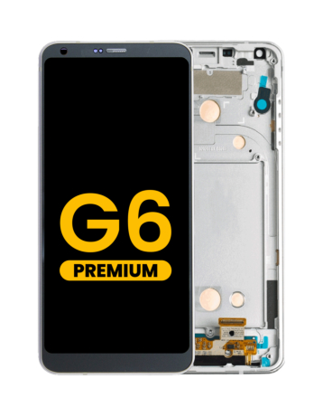 LCD Assembly with Frame for LG G6 (H870) (ICE PLATINUM / SILVER) (Premium)