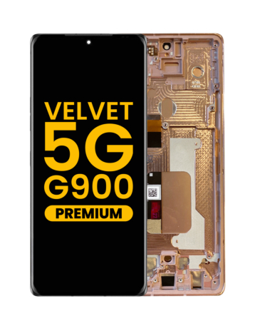 OLED Assembly with Frame for LG Velvet 5G G900 (Not Compatible With Verizon UW Model) (PINK) (Premium)