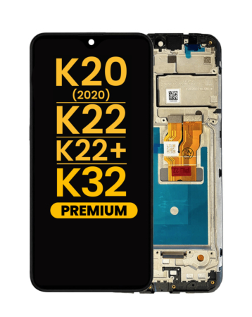 LCD Assembly with Frame for LG K20 (2020) / K22 / K22 Plus (K220) / K32 (BLACK) (Premium)