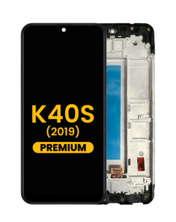 LCD Assembly with Frame for LG K40S (2019) (BLACK) (Premium)