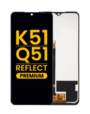 LCD Assembly without Frame for LG K51 / Q51 / Reflect (BLACK) (Premium)