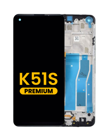 LCD Assembly with Frame for LG K51s (K510) (BLACK) (Premium)