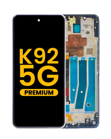 LCD Assembly with Frame for LG K92 5G (K920) (TITAN GRAY) (Premium)