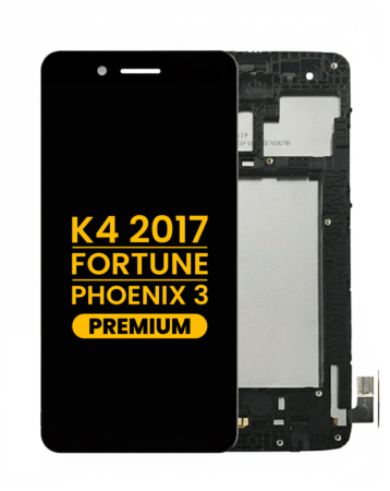 LCD Assembly with Frame for LG K4 (M150 / 2017) / Fortune M153 / Phoenix 3 M150 (BLACK) (Premium)