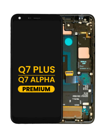 LCD Assembly with Frame for LG Q7+ / Q7 Alpha (LMQ610) (BLACK) (Premium)