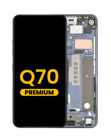 LCD Assembly with Frame for LG Q70 (BLACK) (Premium)