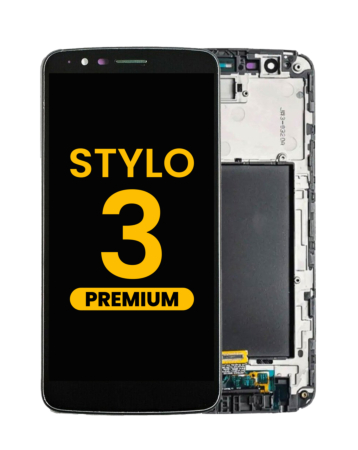 LCD Assembly with Frame for LG Stylo 3 (LS777) (BLACK) (Premium)
