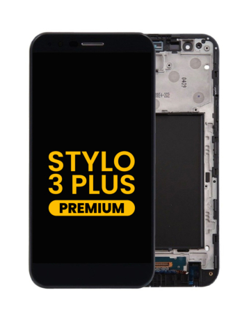 LCD Assembly with Frame for LG Stylo 3 Plus (TP450) (BLACK) (Premium)