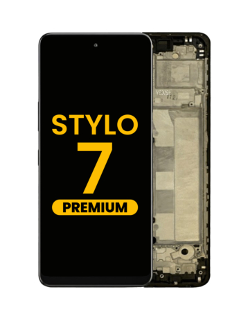 LCD Assembly with Frame for LG Stylo 7 (Q740) (BLACK) (Premium)