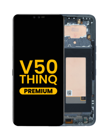OLED Assembly with Frame for LG V50 ThinQ (V500) (BLACK) (Premium)