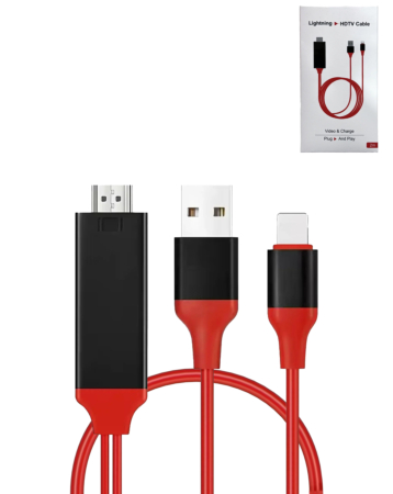 Display 2in1 Cable for HDMI & USB-A (HDTV / Charging & Data) (3ft) (Only Ground Shipping)